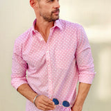 Four Points East Mens' Cotton Shirt in Pink