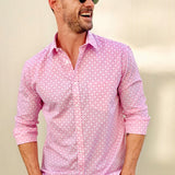 Four Points East Mens' Cotton Shirt in Pink