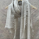 Mens Scarf 100% Wool in Beige Melange