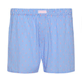 Twin Pack Men's Cotton Boxer shorts in Blue / Coral