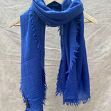 Mens Scarf 100% Wool in Cobalt Blue