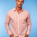 Jaipur Jive Mens' Organic Shirt in White and Coral