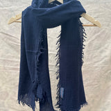 Mens Scarf 100% Wool in Navy