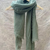 Mens Scarf 100% Wool in Olive