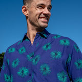 Palm Springs Mens' Short Sleeved Shirt in Blue