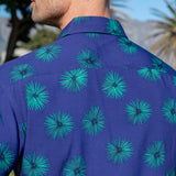 Palm Springs Mens' Short Sleeved Shirt in Blue