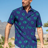 Palm Springs Mens' Short Sleeved Shirt in Blue