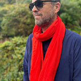 Mens Scarf 100% Wool in Orange