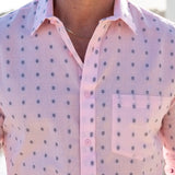 Sun Speckle Mens' Cotton Shirt  in Pink