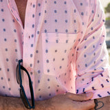 Sun Speckle Mens' Cotton Shirt  in Pink