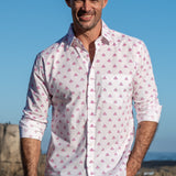 Trik On Mens' Cotton Shirt in Pink