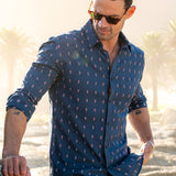 Hazy Daze Mens' cotton shirt in Navy