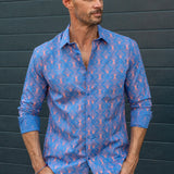 Metric System Mens' Organic Cotton Shirt in Blue