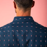 Hazy Daze Mens' cotton shirt in Navy