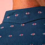 Hazy Daze Mens' cotton shirt in Navy