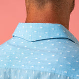 Sky Dots Mens' Cotton shirt in Blue