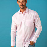 Palm Grove Mens' Organic Shirt in Light Pink