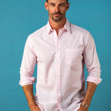 Palm Grove Mens' Organic Shirt in Light Pink