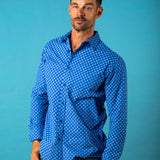 Mayura Mens' Organic Cotton Shirt in Blue