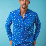 Mustique Mens' Organic Cotton Shirt in Blue