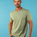 Mens' Cotton T-Shirt in Khaki Green