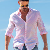 Sunkissed Mens' Cotton Shirt in Pink