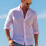 Sunkissed Mens' Cotton Shirt in Pink