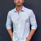 Plain Poplin Mens' Organic Cotton Shirt in Sky Blue